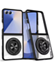 Skin Feel Transparent Case with Kickstand (BLACK) for Galaxy Z Flip 8 (Only Ground Shipping)