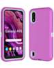 Heavy Duty Case for Galaxy A01 (HOT PINK & WHITE) (Only Ground Shipping)