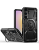 Full-Body Rugged Shockproof Case with Built-in Ring Holder - BLACK for Galaxy A15 (Only Ground Shipping)