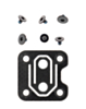 Power Button Screws (Torx T3) (1 Bracket + 6 Screws) for MacBook Pro 13" with Touch Bar (A1706 / A1708 / A1989 / A2159 / A2289 / A2251 / A1707 / A1990 / Late 2016 to Mid 2020)