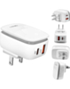LDNIO A2425C QC3.0+PD Lamp USB C+C Wall Charger with USB C-C Cable (3ft) (20W) (Only Ground Shipping)