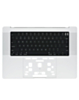 Top Case with US Keyboard (SILVER) for MacBook Pro 16" (A2485 / Late 2021) / (A2780 / Late 2023) / (A2991/ Late 2023)