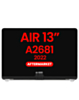 LCD Assembly (SPACE GRAY) (NO LOGO) (Aftermarket) for MacBook Air 13" (A2681 / Mid 2022)