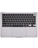 Top Case with US Keyboard & Touchpad (SPACE GRAY) for MacBook Air 13" (A2681 / Mid 2022)