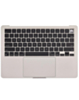 Top Case with US Keyboard & Touchpad (STARLIGHT) for MacBook Air 13" (A2681 / Mid 2022)