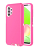Heavy Duty Case for Galaxy A32 5G (HOT PINK & WHITE) (Only Ground Shipping)
