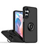 Hard PC Rear / Soft TPU Colorful Border Case with I-ring Holder - BLACK for Galaxy A36 (Only Ground Shipping)
