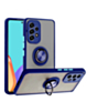 Galaxy A53 5G Hard PC Rear / Soft TPU Colorful Border Case with I-ring Holder - NAVY BLUE (Only Ground Shipping)