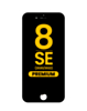 Purchase the black LCD assembly with steel plate for iPhone 8, SE 2020, and SE 2022 – premium LG.