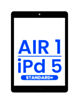 Standard+ Digitizer iPad 5 (2017) / Air 1 (BLACK) (Air 1 Home Button Pre-Installed)