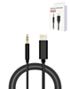 USB L-AUX Headphone Jack Cable (BLACK) (6ft) (Only Ground Shipping)
