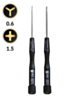 BEST +1.5 Phillips / 0.6mm Y Shape Tri-Wing Screwdrivers (2pcs set) (Not Returnable)