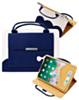 Smart Work Bag Style Case - RIBBON BLUE for iPad Mini 1 / 2 / 3 / 4 / 5 (Only Ground Shipping)