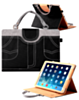 Smart Work Bag Style Case - BLACK JEAN for iPad 5 (2017) / iPad 6 (2018) / Air 1 / Air 2 / Pro 9.7 (Only Ground Shipping)
