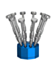 BEST 10S Ten Holes Aluminum 360 Rotating Magnetic Screwdriver Storage Rack (BLUE)
