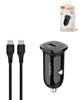 LDNIO C106 PD QC4.0 Dual USB-C Car Charger with USB C-C Cable (3ft) (30W) (Only Ground Shipping)