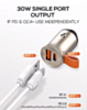 LDNIO C509Q PD QC4.0 Dual USB A+C Car Charger with USB A-C Cable (3ft) (18W) (Only Ground Shipping)
