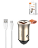 LDNIO C509Q PD QC4.0 Dual USB A+C Car Charger with USB A-C Cable (3ft) (18W) (Only Ground Shipping)