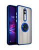 Coolpad Legacy Brisa Hard PC Rear / Soft TPU Colorful Border Case with I-ring Holder - BLUE (Only Ground Shipping)