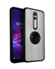 Coolpad Legacy Brisa Hard PC Rear / Soft TPU Colorful Border Case with I-ring Holder - BLACK (Only Ground Shipping)