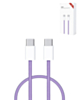USB C-C Fast Charging Cable for iPhone / iPads / AirPods Series (3ft) (60W) - (PURPLE) (Only Ground Shipping)