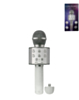 Diamond Wrapped Karaoke Microphone Speaker with Disco Ball Insert- WHITE PEARLS (Only Ground Shipping)