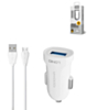 LDNIO C17 1A USB-A Car Charger with USB-M Cable (WHITE) (3ft) (24W) (Only Ground Shipping)