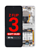 OLED Assembly with Frame for Galaxy Z Flip 3 F711 (CREAM) (US & International) (Aftermarket OLED / 60HZ)