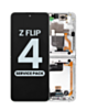 OLED Assembly with Frame for Galaxy Z Flip 4 F721 (SILVER WHITE) (US and International) (Service Pack)