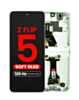 OLED Assembly with Frame for Galaxy Z Flip 5 F731 (CREAM) (US & International) (Aftermarket Pro OLED / 120HZ)