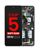 OLED Assembly with Frame for Galaxy Z Flip 5 F731 (GRAPHITE) (US & International) (Aftermarket Pro OLED / 120HZ)