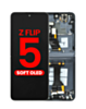 OLED Assembly with Frame for Galaxy Z Flip 5 F731 (GRAY) (US & International) (Aftermarket OLED)
