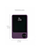 Magnetic Wireless Power Bank with LED Display (PURPLE) (10000 mAh) (Only Ground Shipping)