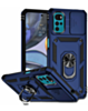Moto G22 Dual Layers Hybrid Case with Metal Ring And Camera Protector - BLUE (Only Ground Shipping)