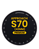 OLED Assembly without Frame for Garmin Approach S70 (42mm) (2023) (Black) (Premium)
