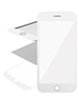 G+ OCA PRO 3-in-1 (Front Glass + Frame + OCA) for iPhone 8 (WHITE) (Premium) (Pack of 2)