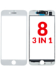 G+ OCA PRO 3-in-1 (Front Glass + Frame + OCA) for iPhone 8 (WHITE) (Premium) (Pack of 2)