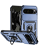 Dual Layers Hybrid Case (Blue) for Google Pixel 9 Pro XL / 10 Pro XL / 11 Pro XL with Metal Ring and Camera Protector (Only Ground Shipping)