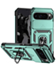 Dual Layers Hybrid Case (Green) for Google Pixel 9 Pro XL / 10 Pro XL / 11 Pro XL with Metal Ring and Camera Protector (Only Ground Shipping)