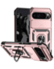 Dual Layers Hybrid Case (Rose Gold) for Google Pixel 9 Pro XL / 10 Pro XL / 11 Pro XL with Metal Ring and Camera Protector (Only Ground Shipping)