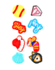 Fashion Charms Set for Handle Cases (8 Piece Set) - MIX 3 (Only Ground Shipping)