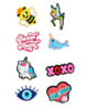 Fashion Charms Set for Handle Cases (8 Piece Set) - GIRL 4 (Only Ground Shipping)