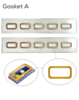 i2C Optical Mirror Original Rubber Replacement Gasket with Adhesive (5 Pcs Type A) (Not Returnable)