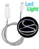 Visible USB A-C Flowing LED Fast Charging Cable (GRAY) (3ft) (10W) (Only Ground Shipping)