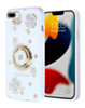 Luxury Diamond Shiny Cases with Ring - WHITE for iPhone 7 / 8 (Only Ground Shipping)