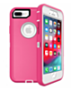 Heavy Duty Case for iPhone 8P / 7P (HOT PINK & WHITE) (Only Ground Shipping)