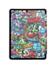 Old Style Notebook Design Case - Graffiti for iPad 10.2" (7th / 8th / 9th) / Air 3 / Pro 10.5 (Only Ground Shipping)