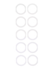 Home Button Gasket For iPad Pro 10.5"/ Pro 12.9 (1st & 2nd Gen) / Pro 9.7"/ iPad 5 to iPad 9 / Air 1 / Air 2 / Mini 3 / Mini 4 / Mini 5 (White) (Pack of 10)
