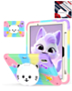 Shockproof Kickstand Case with Pen Slot - COLORFUL PURPLE for iPad 10 2022 (10.9") / iPad 11 (A16) (Only Ground Shipping)