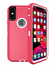 Heavy Duty Case for iPhone X / XS (HOT PINK & WHITE) (Only Ground Shipping)